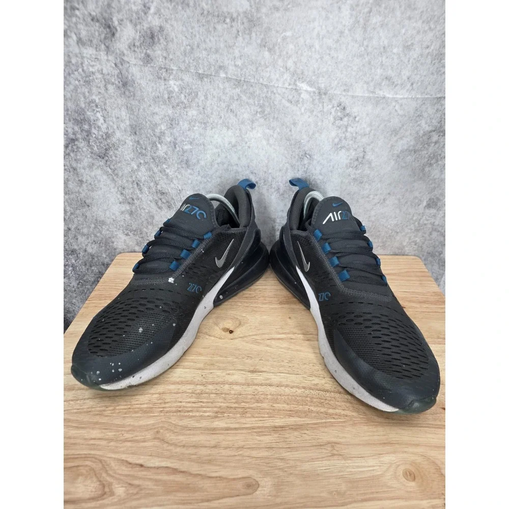 Nike Air Max 270 Running Shoes Mens 10 Anthracite Industrial Blue Sneakers *